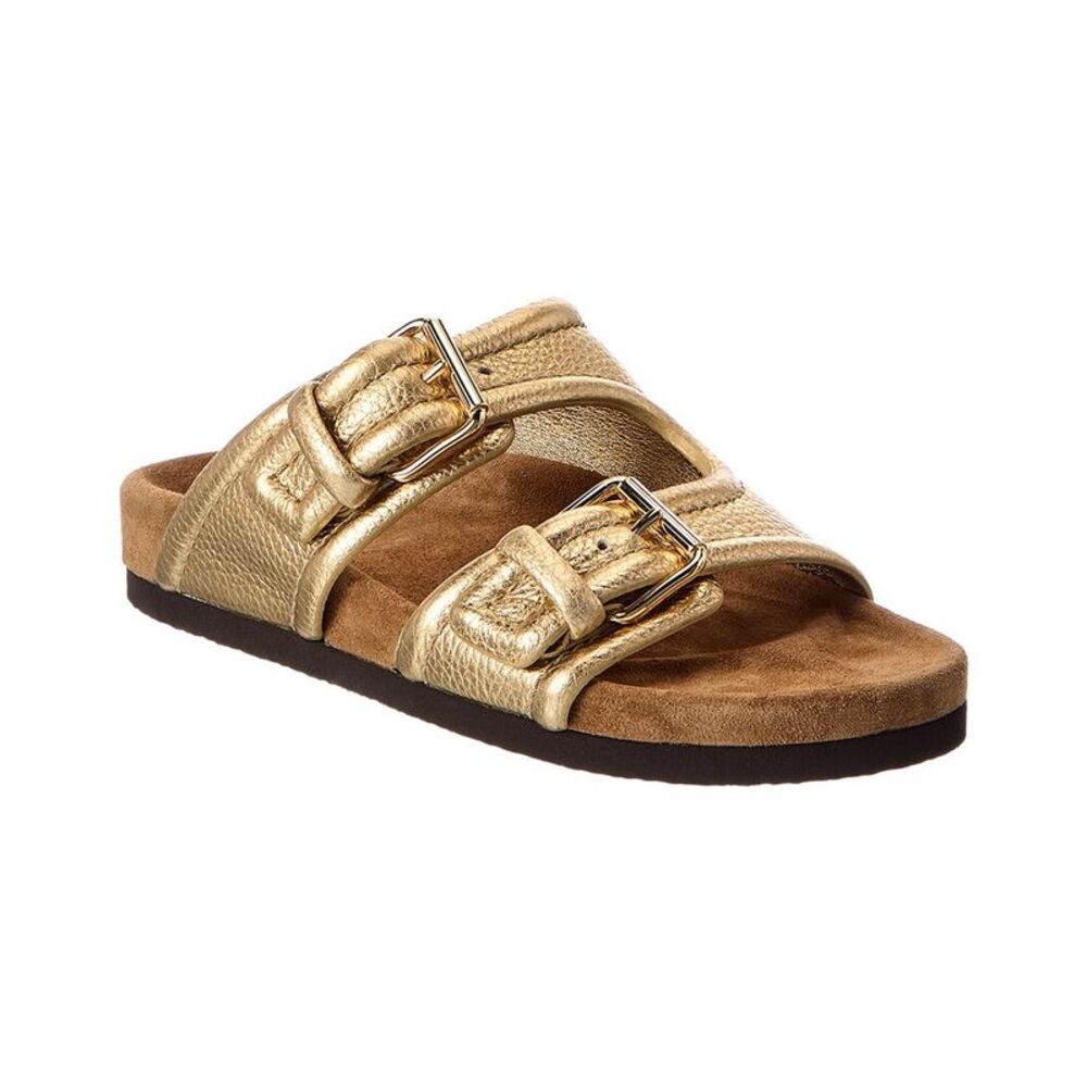 Valentino Leather Sandal, Gold